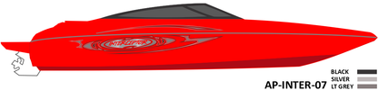 AP-INTER-07 - Caravelle Series Interceptor 3 Color Vinyl Boat Graphics Kit