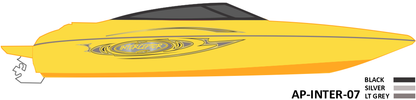 AP-INTER-07 - Caravelle Series Interceptor 3 Color Vinyl Boat Graphics Kit