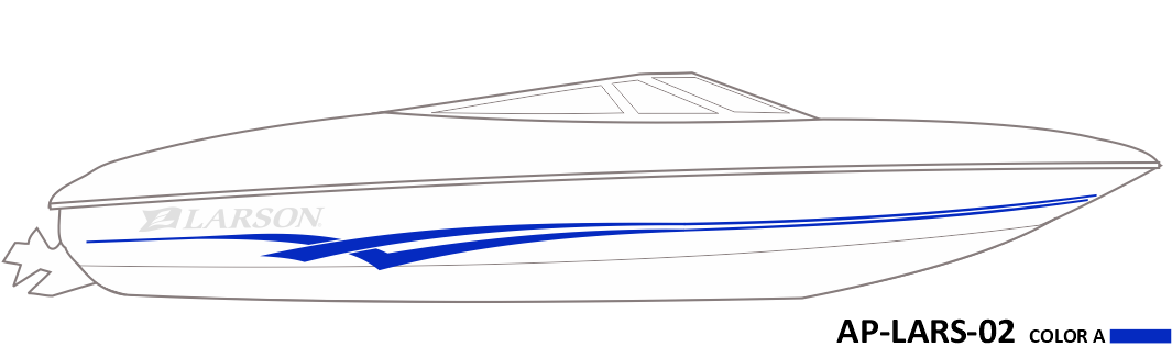 AP-LARS-02 - Larson Series 1 Color Vinyl Boat Graphics Kit