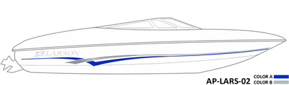 AP-LARS-02 - Larson Series 2 Color Vinyl Boat Graphics Kit