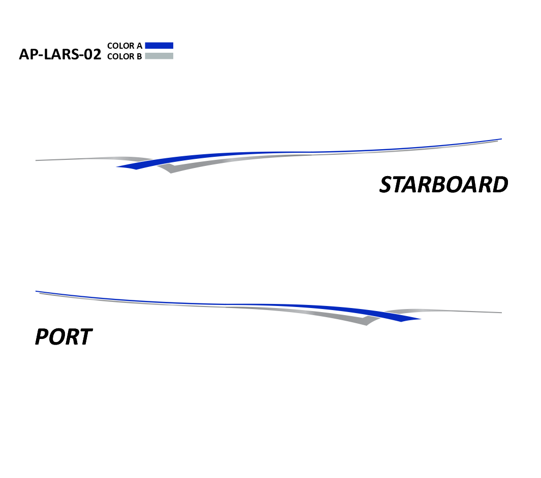 AP-LARS-02 - Larson Series 2 Color Vinyl Boat Graphics Kit