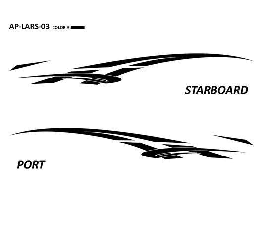 AP-LARS-03 - Larson Series 1 Color Vinyl Boat Graphics Kit - Raceline Digital
