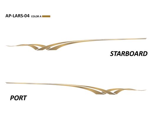 AP-LARS-04 - Larson Series 1 Color Vinyl Boat Graphics Kit - Raceline Digital