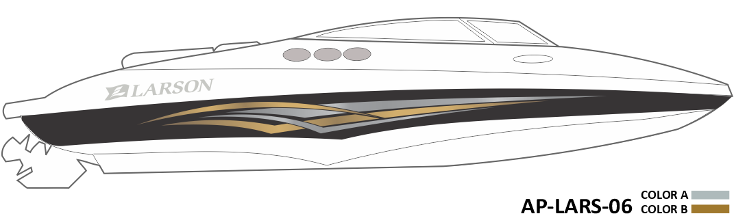 AP-LARS-06 - Larson Series 2 Color Vinyl Boat Graphics Kit