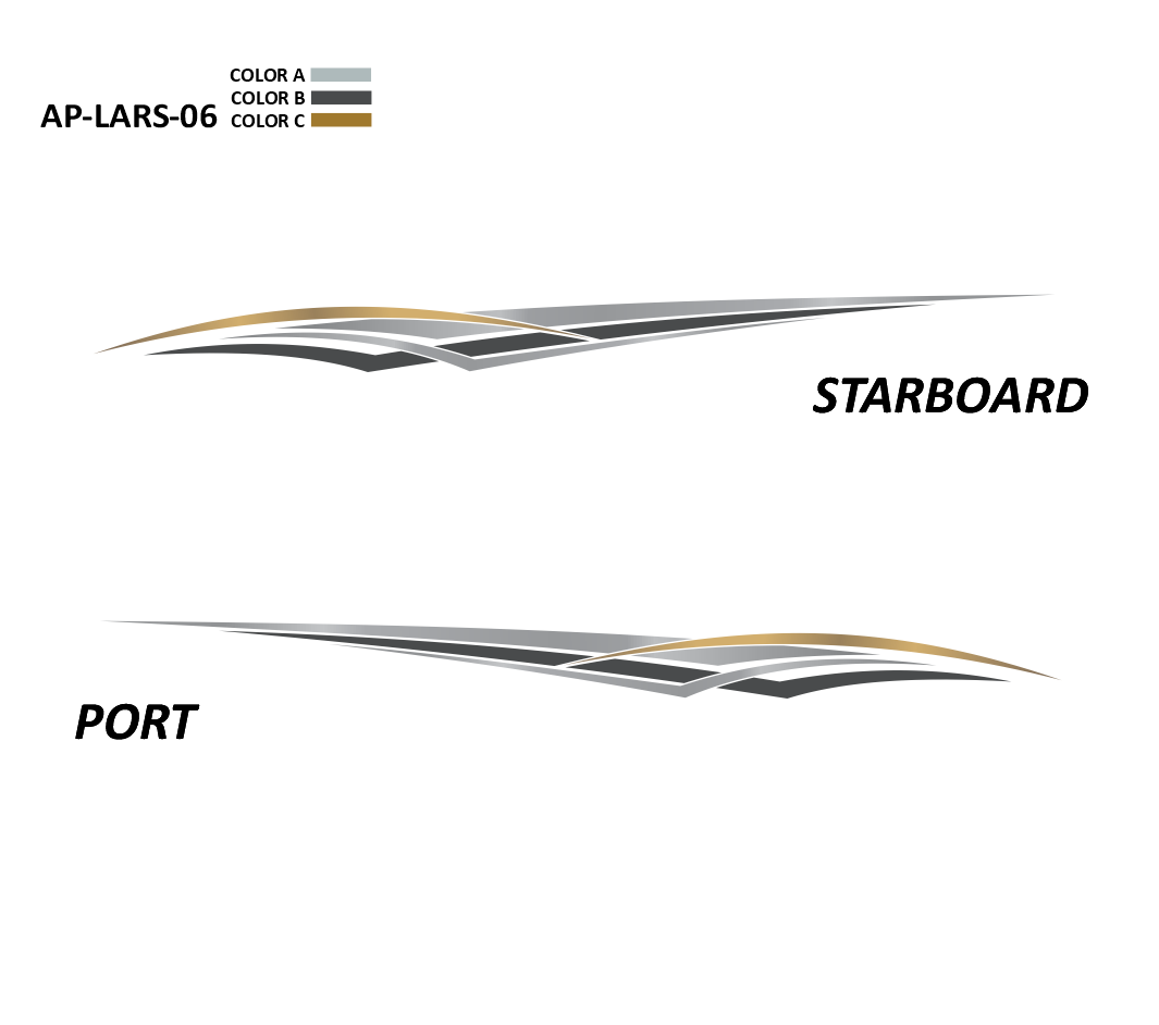 AP-LARS-06 - Larson Series 3 Color Vinyl Boat Graphics Kit