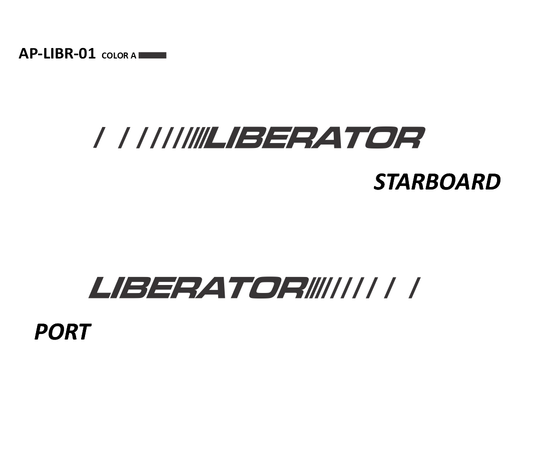 AP-LIBR-01 - Four Winns Series Liberator 1 Color Vinyl Boat Graphic Kit