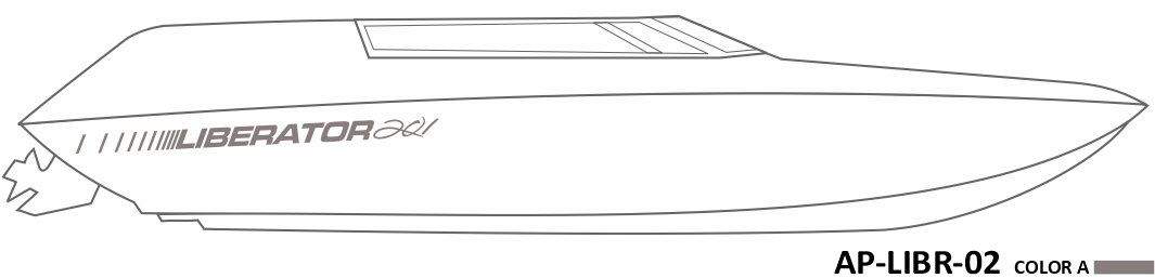 AP-LIBR-02 - Four Winns Series Liberator 1 Color Vinyl Boat Graphic Kit