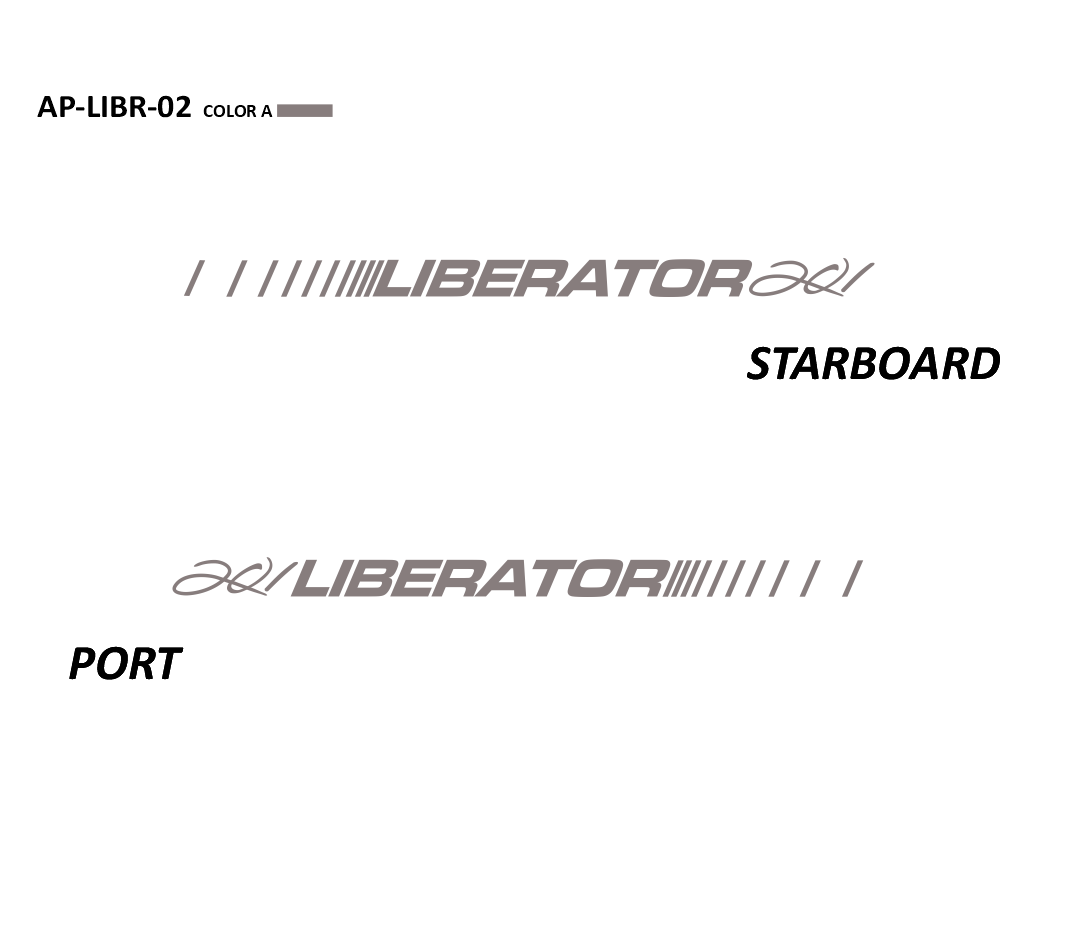 AP-LIBR-02 - Four Winns Series Liberator 1 Color Vinyl Boat Graphic Kit