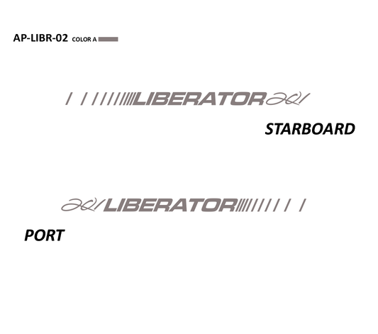 AP-LIBR-02 - Four Winns Series Liberator 1 Color Vinyl Boat Graphic Kit