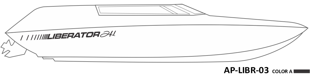 AP-LIBR-03 - Four Winns Series Liberator 1 Color Vinyl Boat Graphic Kit