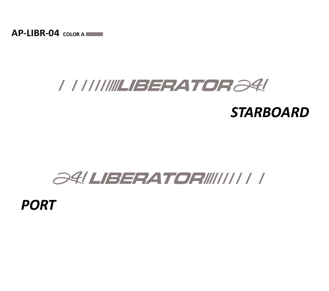AP-LIBR-04 - Four Winns Series Liberator 1 Color Vinyl Boat Graphic Kit