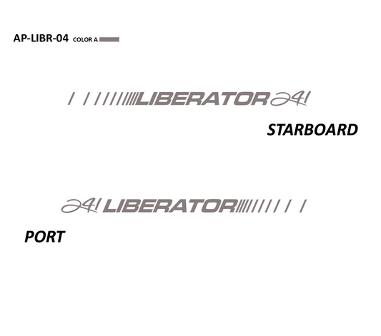 AP-LIBR-04 - Four Winns Series Liberator 1 Color Vinyl Boat Graphic Kit