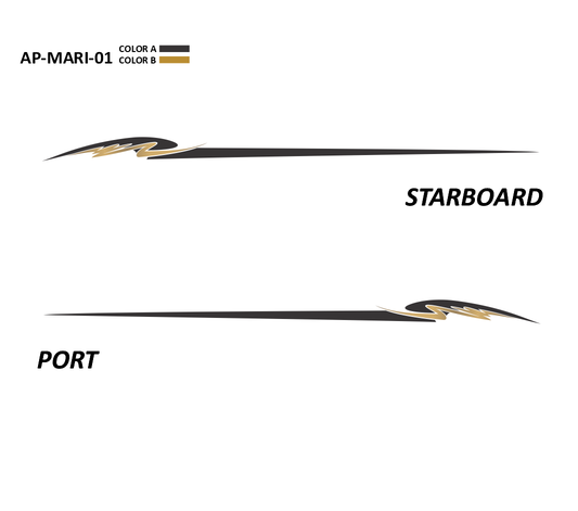 AP-MARI-01 - Mariah Series 2 Color Vinyl Boat Graphics Kit