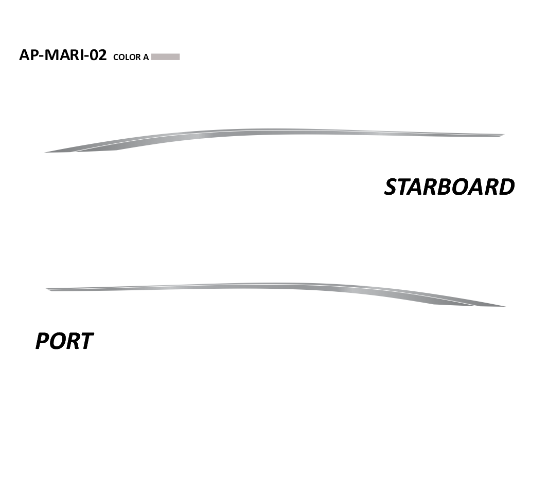 AP-MARI-02 - Mariah Series 1 Color Vinyl Boat Graphics Kit