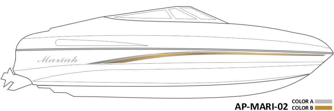 AP-MARI-02 - Mariah Series 2 Color Vinyl Boat Graphics Kit