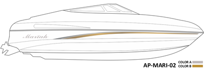 AP-MARI-02 - Mariah Series 2 Color Vinyl Boat Graphics Kit