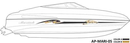 AP-MARI-05 - Mariah Series Jubilee 2 Color Vinyl Boat Graphics Kit