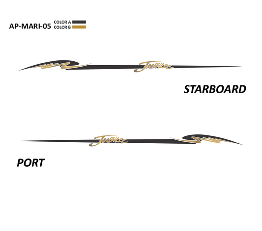 AP-MARI-05 - Mariah Series Jubilee 2 Color Vinyl Boat Graphics Kit