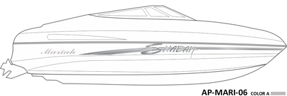 AP-MARI-06 - Mariah Series Shabah 1 Color Vinyl Boat Graphics Kit