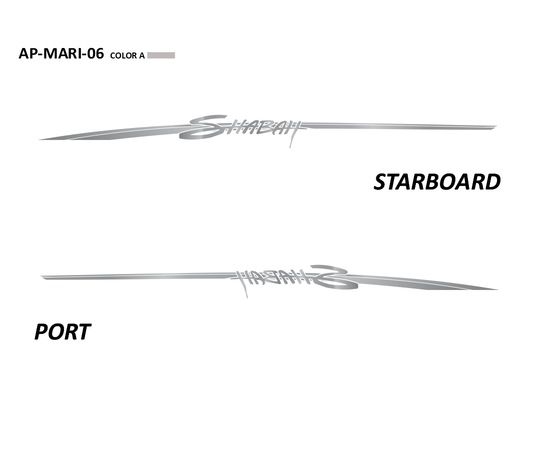 AP-MARI-06 - Mariah Series Shabah 1 Color Vinyl Boat Graphics Kit