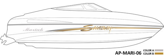 AP-MARI-06 - Mariah Series Shabah 2 Color Vinyl Boat Graphics Kit