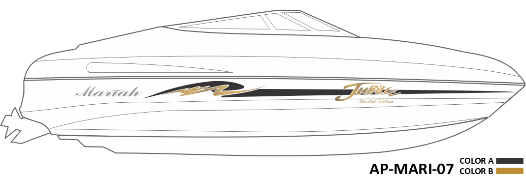 AP-MARI-07 - Mariah Series Jubilee Limited Edition 2 Color Vinyl Boat Graphics Kit