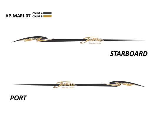 AP-MARI-07 - Mariah Series Jubilee Limited Edition 2 Color Vinyl Boat Graphics Kit