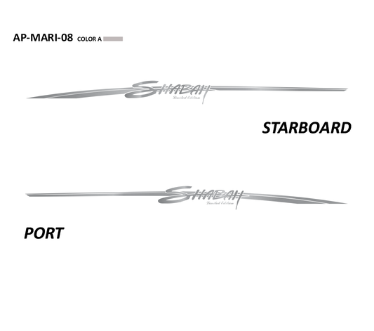 AP-MARI-08 - Mariah Series Shabah Limited Edition 1 Color Vinyl Boat Graphics Kit
