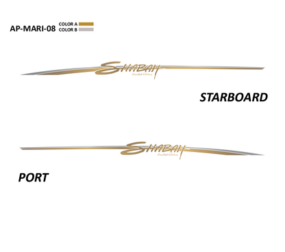 AP-MARI-08 - Mariah Series Shabah Limited Edition 2 Color Vinyl Boat Graphics Kit