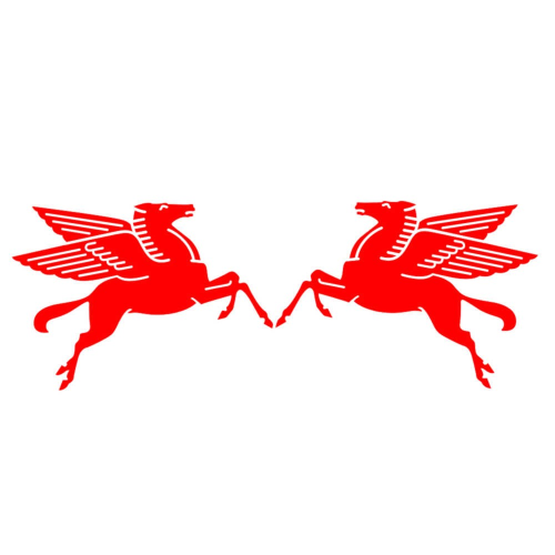 MOBIL Pegasus Sponsor Decal Set - 7 Inches x 5 Inches