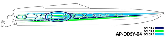 AP-ODSY-04 - 3 Color Vinyl Boat Graphics Kit