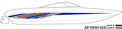 AP-OFSH-210 - Offshore Series 2 Color Vinyl Boat Graphics Kit