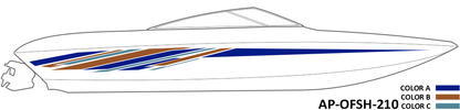 AP-OFSH-210 - Offshore Series 3 Color Vinyl Boat Graphics Kit