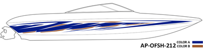 AP-OFSH-212 - Offshore Series 2 Color Vinyl Boat Graphics Kit