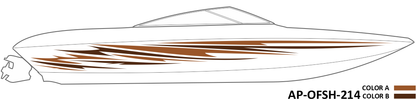 AP-OFSH-214 - Offshore Series 2 Color Vinyl Boat Graphics Kit