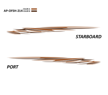 AP-OFSH-214 - Offshore Series 2 Color Vinyl Boat Graphics Kit