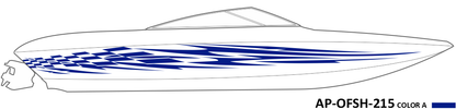 AP-OFSH-215 - Offshore Series 1 Color Vinyl Boat Graphics Kit