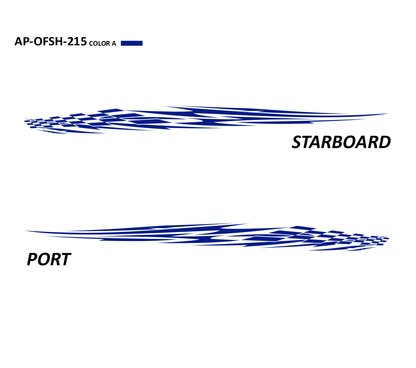 AP-OFSH-215 - Offshore Series 1 Color Vinyl Boat Graphics Kit