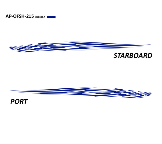AP-OFSH-215 - Offshore Series 1 Color Vinyl Boat Graphics Kit