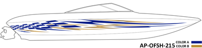 AP-OFSH-215 - Offshore Series 2 Color Vinyl Boat Graphics Kit