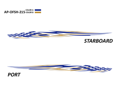 AP-OFSH-215 - Offshore Series 2 Color Vinyl Boat Graphics Kit