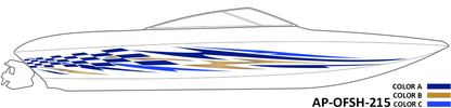 AP-OFSH-215 - Offshore Series 3 Color Vinyl Boat Graphics Kit