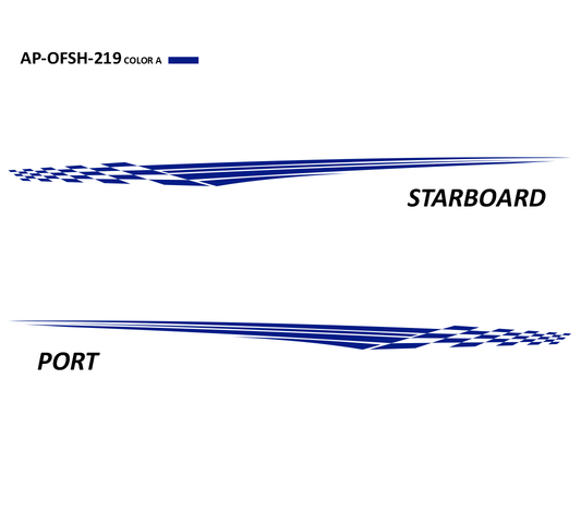 AP-OFSH-219 - Offshore Series 1 Color Vinyl Boat Graphics Kit