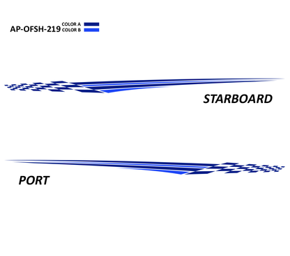 AP-OFSH-219 - Offshore Series 2 Color Vinyl Boat Graphics Kit