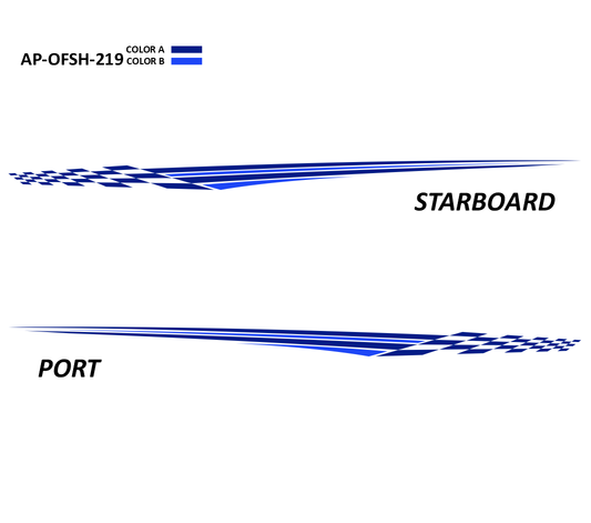 AP-OFSH-219 - Offshore Series 2 Color Vinyl Boat Graphics Kit