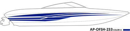 AP-OFSH-233 - Offshore Series 1 Color Vinyl Boat Graphics Kit
