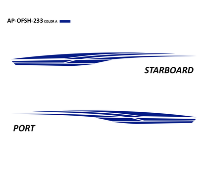 AP-OFSH-233 - Offshore Series 1 Color Vinyl Boat Graphics Kit