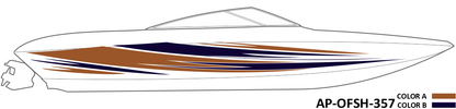 AP-OFSH-357 - Offshore Series 2 Color Vinyl Boat Graphics Kit