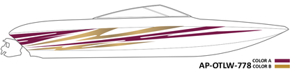 AP-OTLW-778 - Outlaw Series 2 Color Vinyl Boat Graphics Kit
