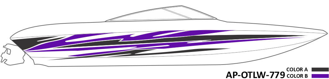 AP-OTLW-779 - Outlaw Series 2 Color Vinyl Boat Graphics Kit